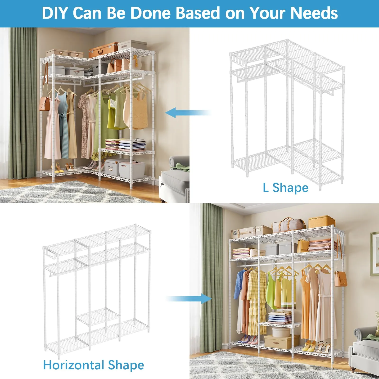 VIPEK L30 Corner Garment Rack