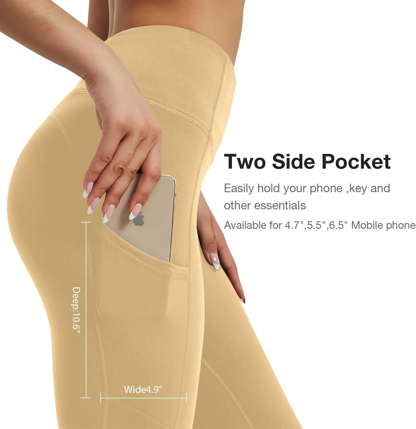 Women's Fleece Lined Leggings with Pocket Waterproof High Waisted Thermal Winter Yoga Pant for Women Workout