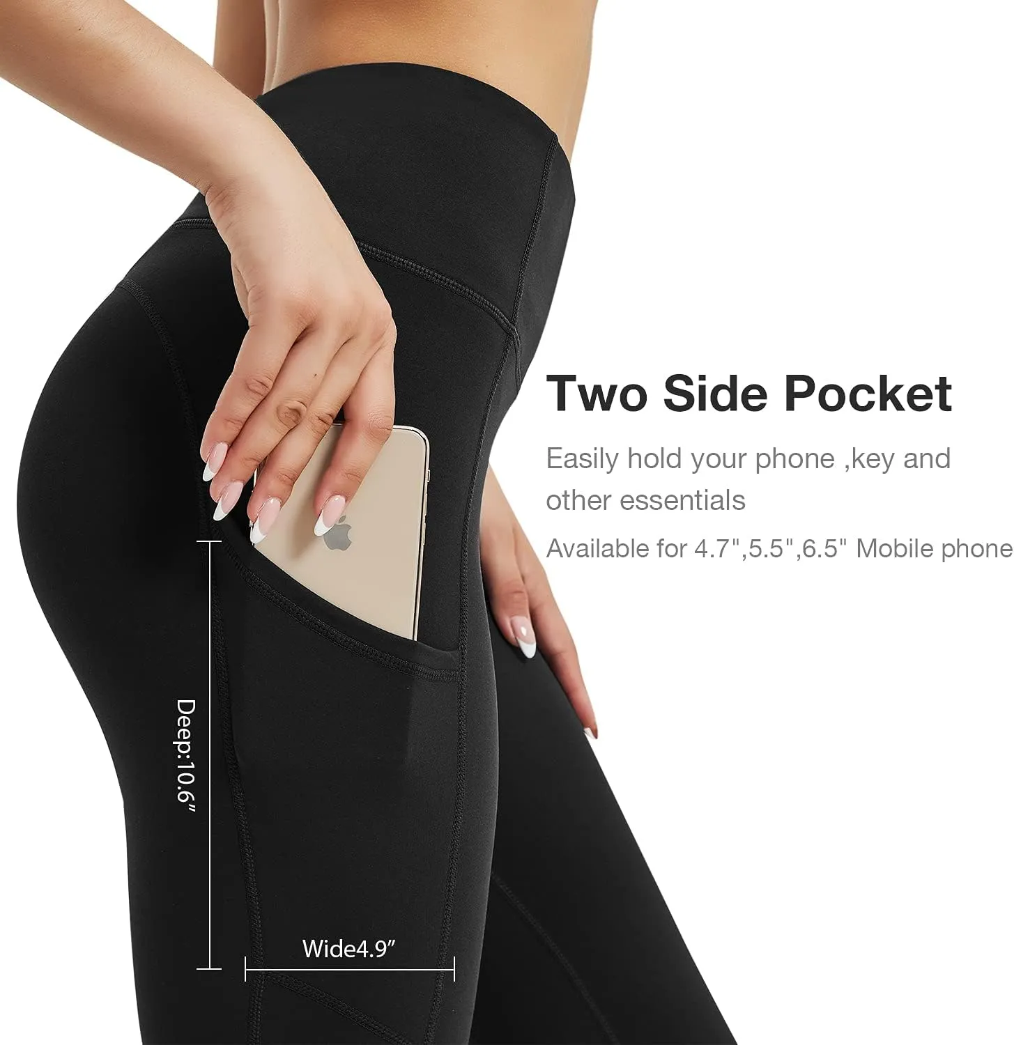 Women's Fleece Lined Leggings with Pocket Waterproof High Waisted Thermal Winter Yoga Pant for Women Workout