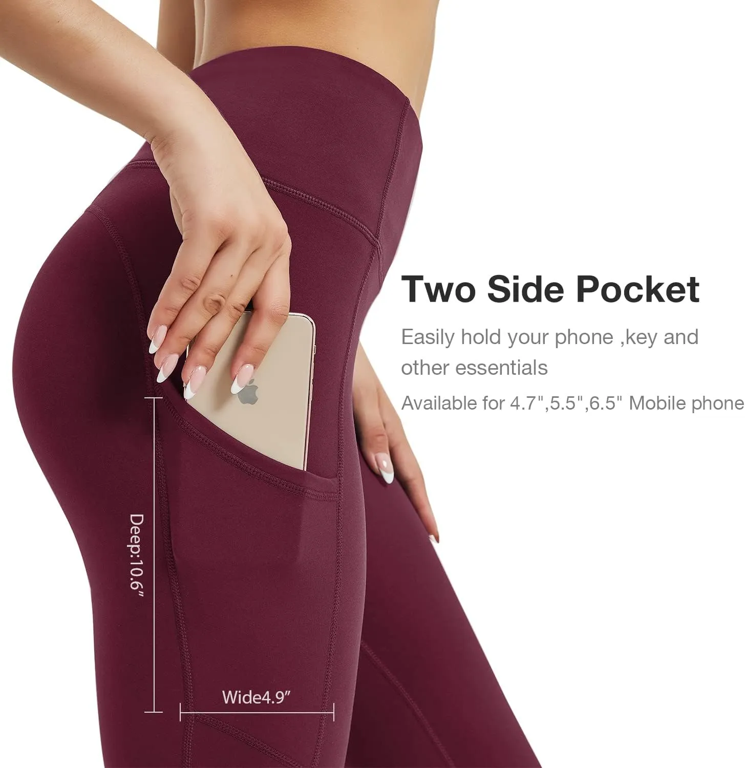 Women's Fleece Lined Leggings with Pocket Waterproof High Waisted Thermal Winter Yoga Pant for Women Workout