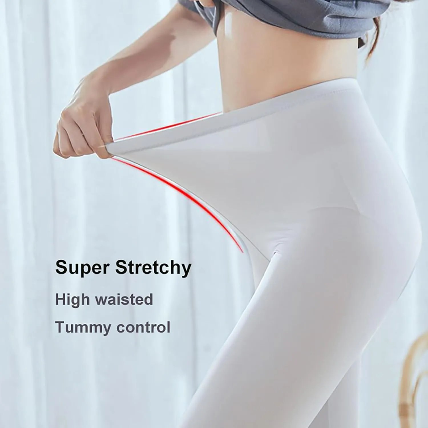 Women's Sexy See Through Sheer Tight Pants Nylon Legging