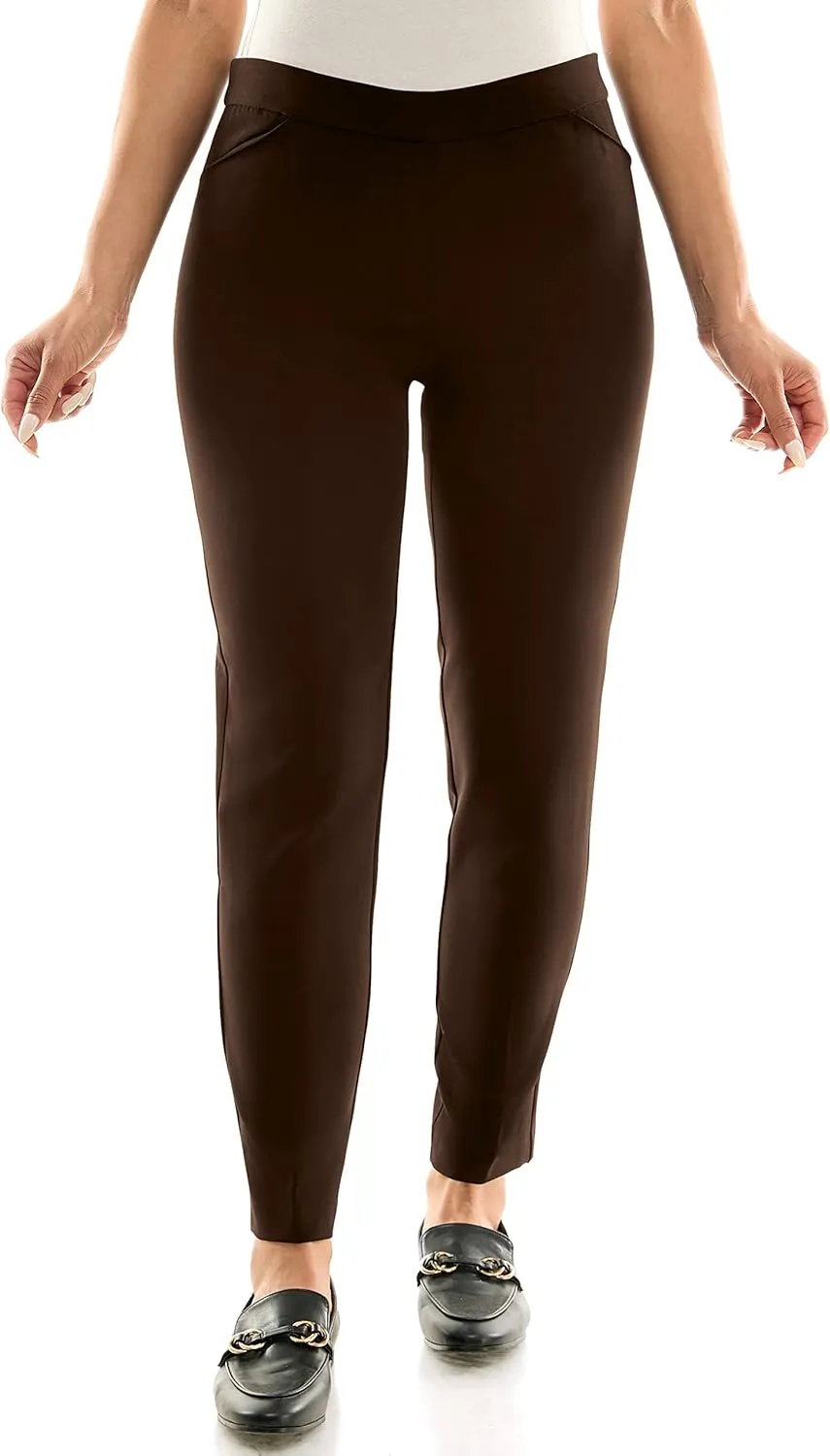 Zac & Rachel Women's Pull-on Ankle Pants with Band