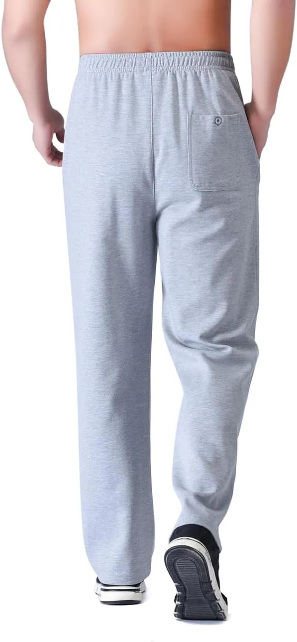 Zoulee Men's Casual Cotton Jogger Sweatpants Zipper Front Pants